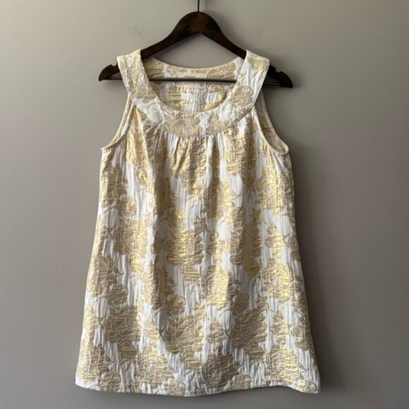 GUC RENEE C. BY SO COOL COTTON VISCOSE POLY BLEND JACQUARD DRESS SIZE LARGE - Picture 1 of 5